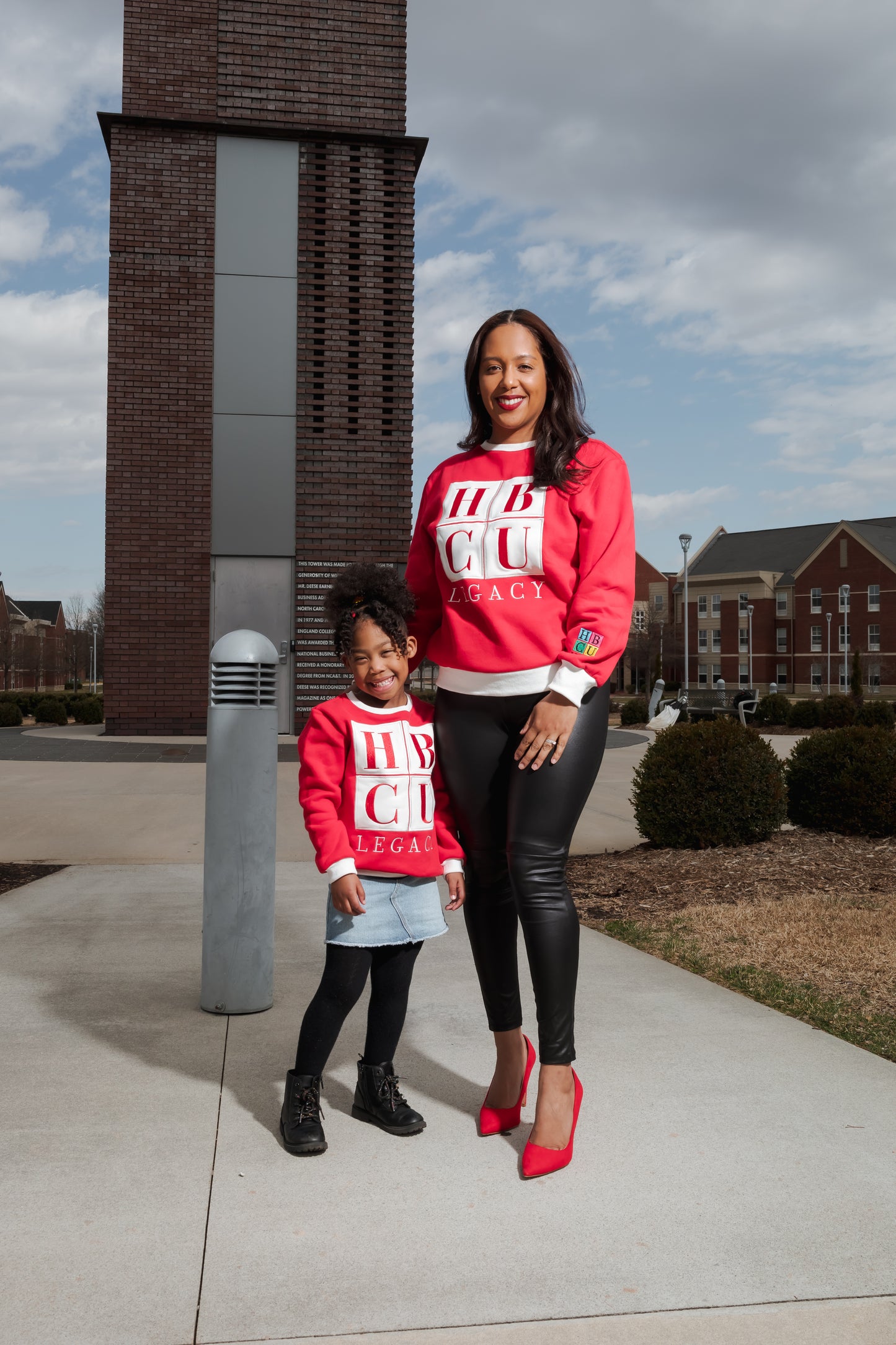 Red and White HBCU Legacy Kids Crewneck