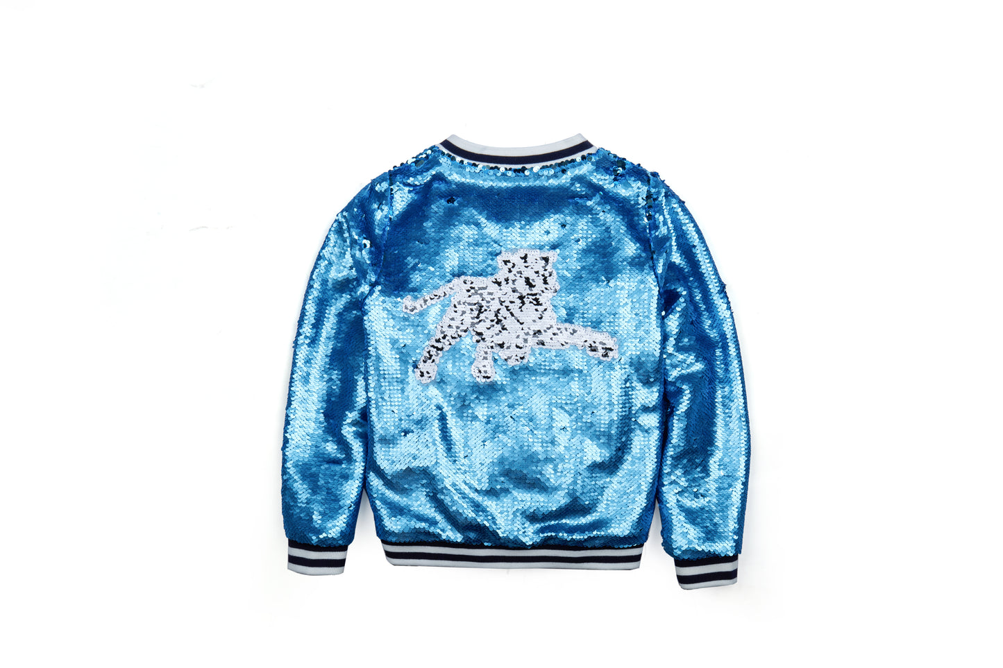 Jackson State Women's Blue Sequin Bomber Jacket