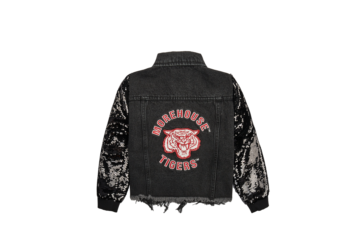 Morehouse Tigers - Girl's Sequin Denim Jacket