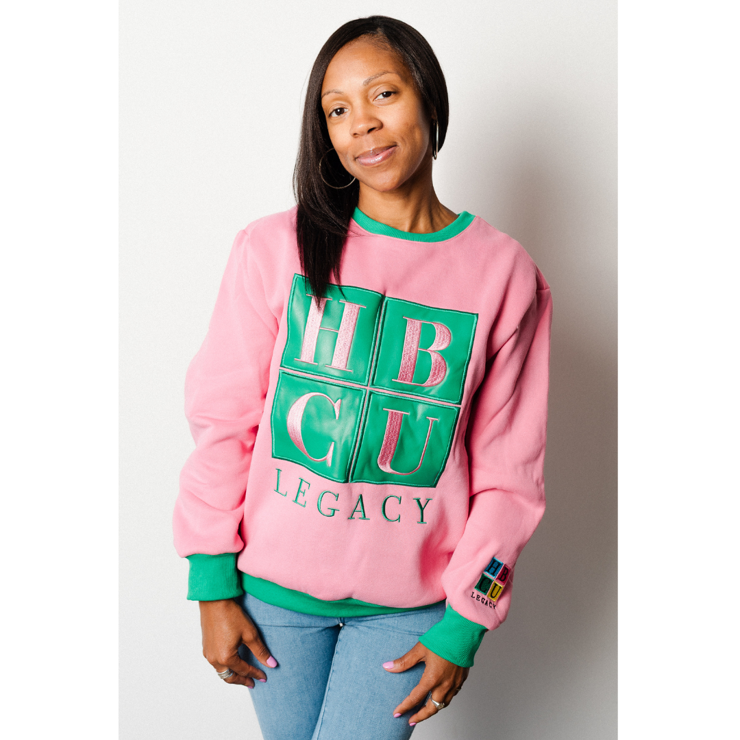 Pink and Green - HBCU Legacy Adult Crewneck – HBCU Legacy Fashion Pink and Green - HBCU Legacy Adult Crewneck – HBCU Legacy Fashion