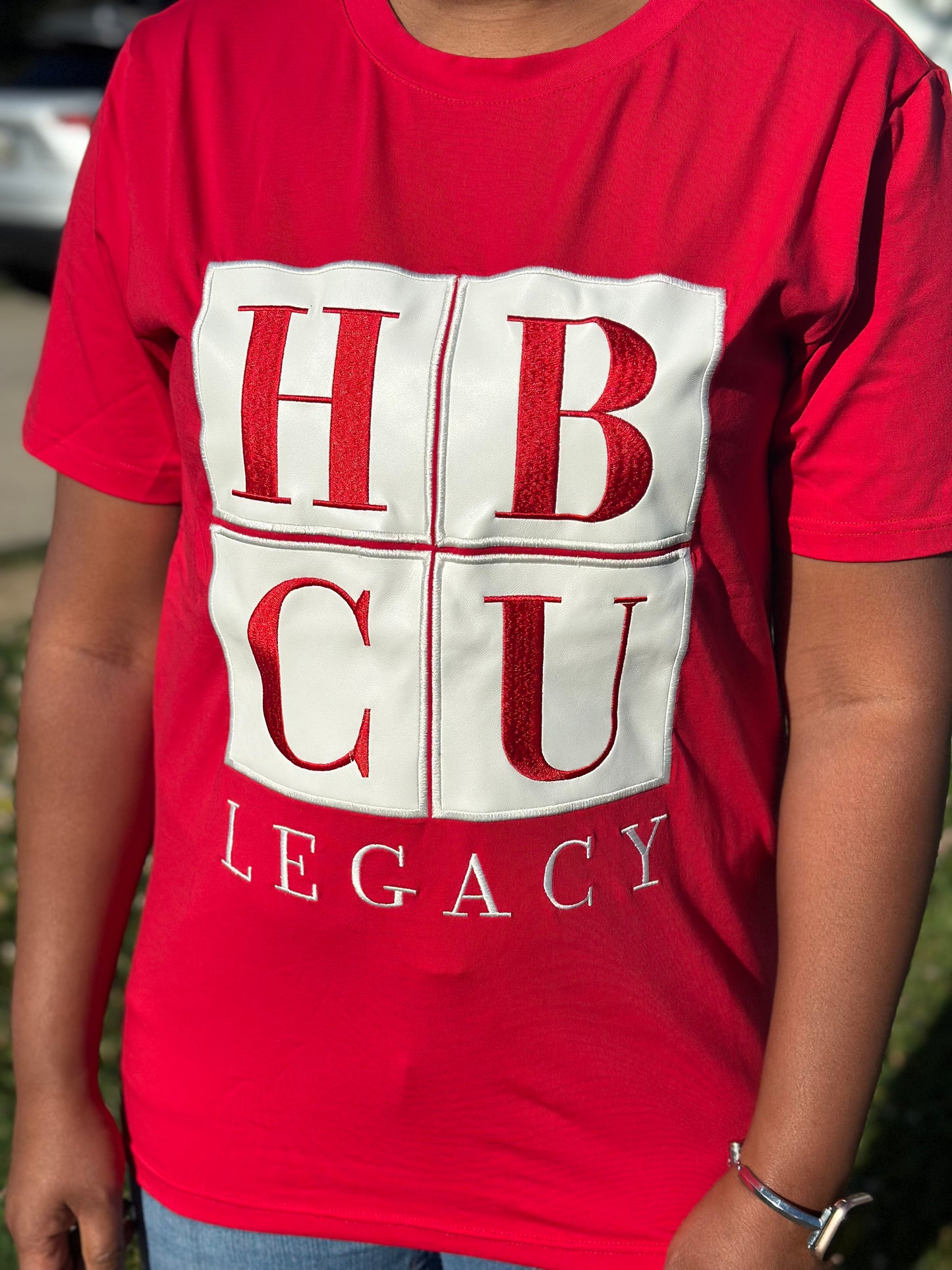 HBCU Legacy Adult T-Shirts (Red and White)