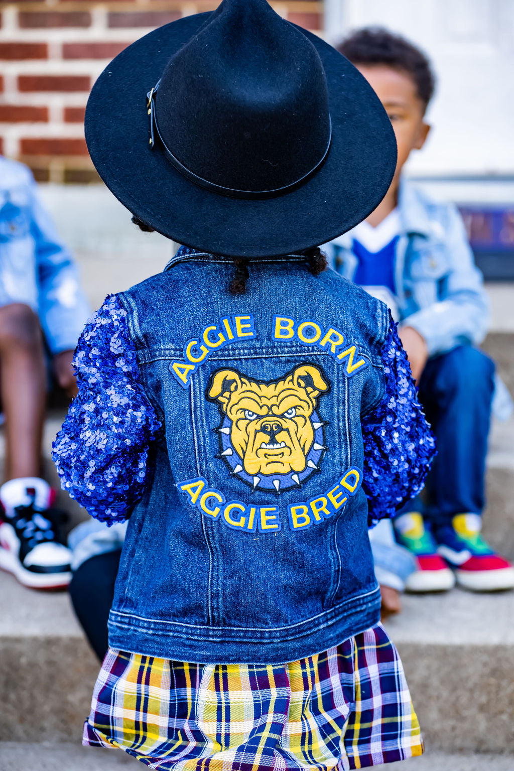 "Aggie Born, Aggie Bred" Toddler Girl's Denim Jacket