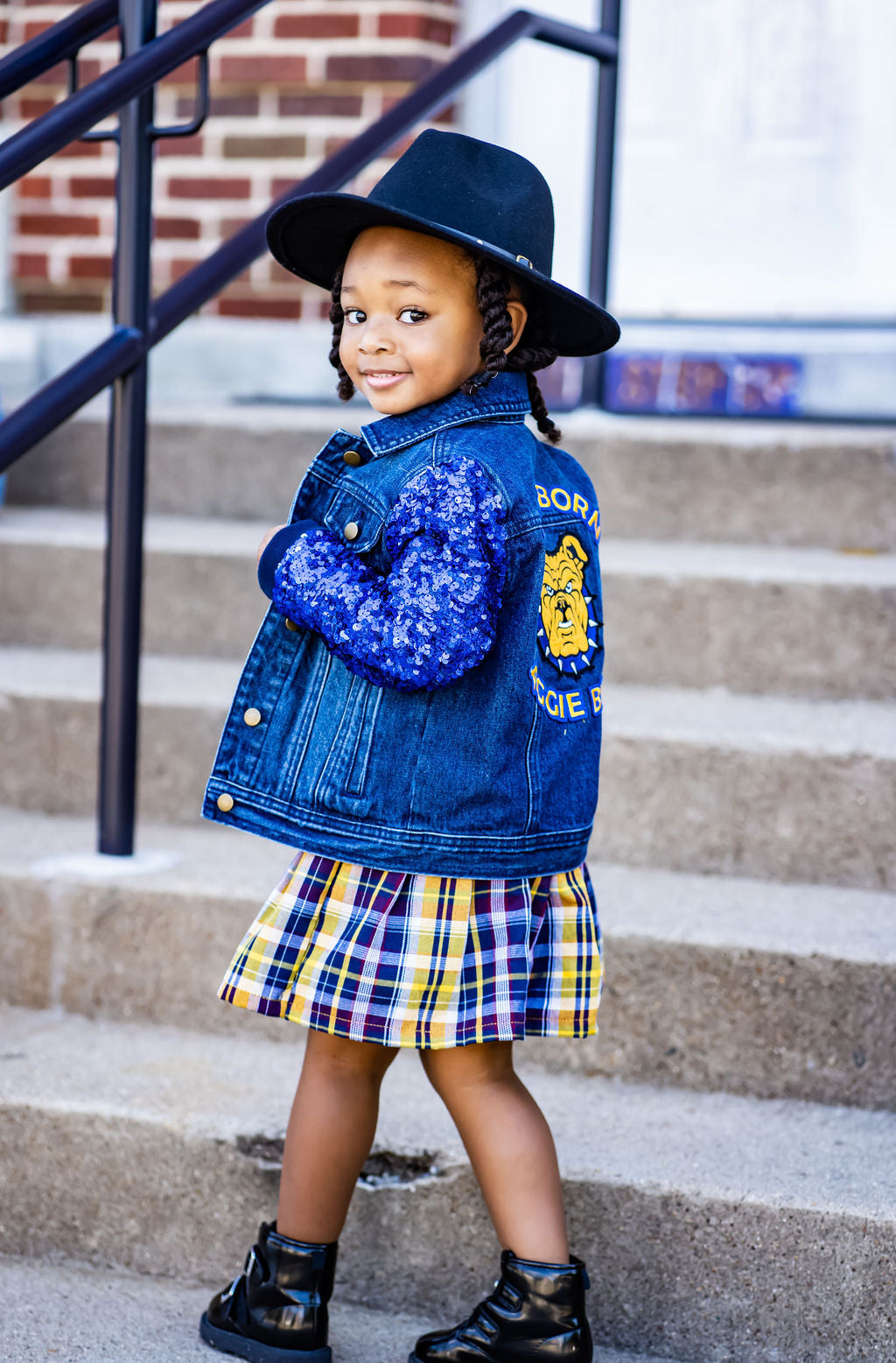 "Aggie Born, Aggie Bred" Toddler Girl's Denim Jacket