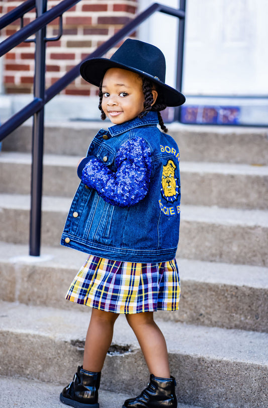 "Aggie Born, Aggie Bred" Toddler Girl's Denim Jacket
