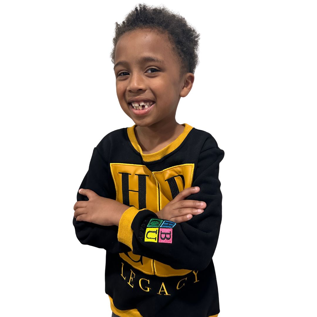 Black and Gold HBCU Legacy Kids Crewneck