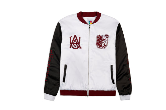 Alabama A&M Satin Bomber Jacket - Unisex Adult