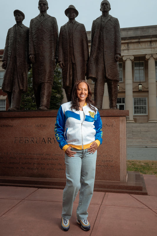 Adult Aggie Satin Bomber Jacket