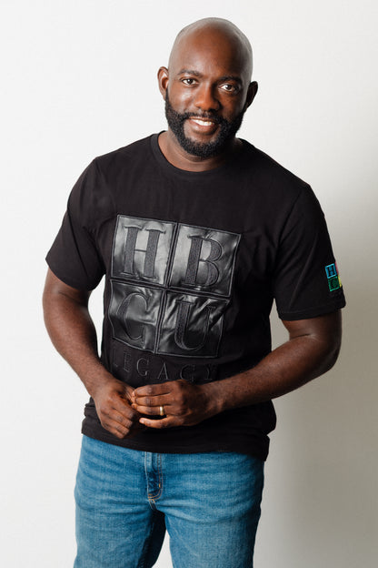 HBCU Legacy Adult T-Shirts (Black on Black)