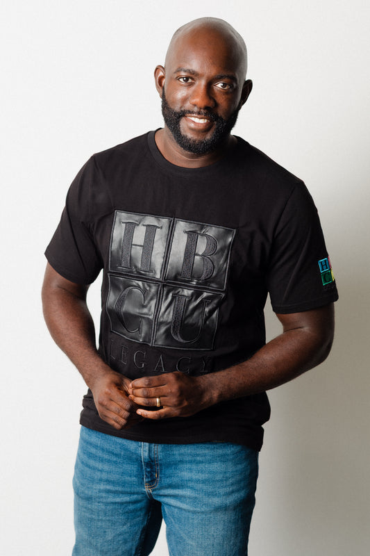 HBCU Legacy Adult T-Shirts (Black on Black)