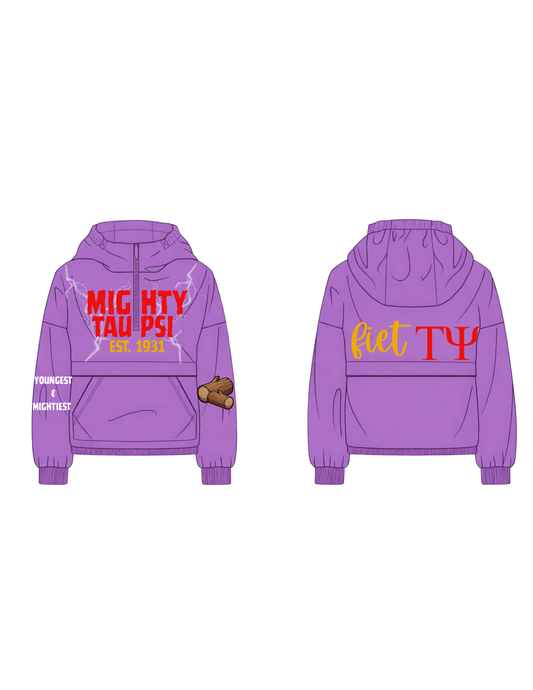 Omega Psi Phi “Mighty Tau Psi” Windbreaker 💜🔥