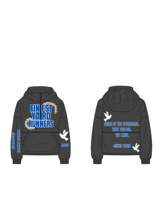 Zeta Phi Beta “Finest Yard Runners” Windbreaker 🖤💙🤍