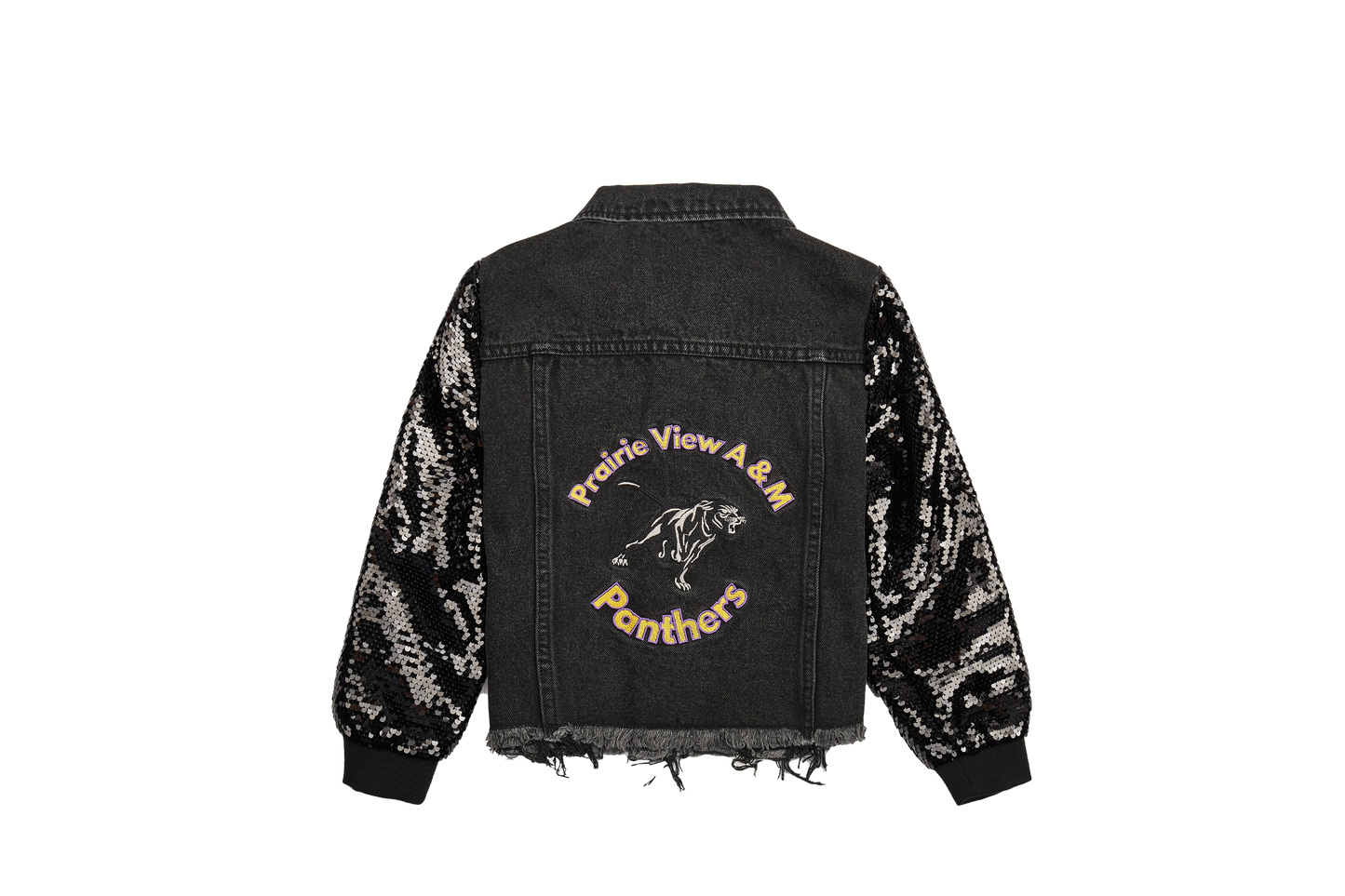 Prairie View A&M Panther Girl's Sequin Denim Jacket