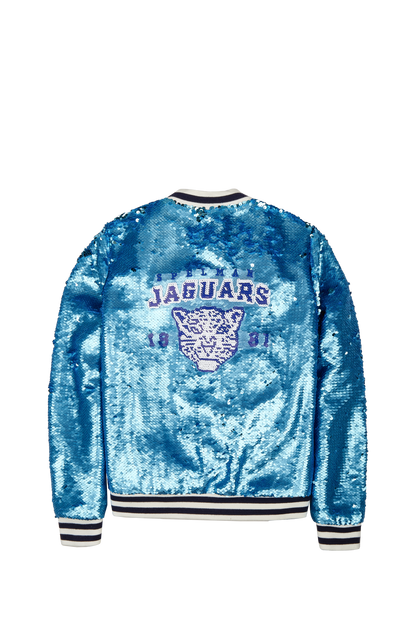 Spelman College Women's Blue Sequin Bomber Jacket