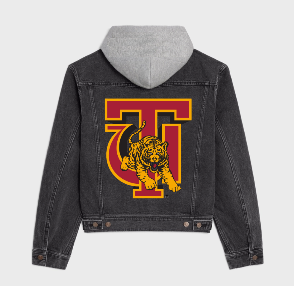 Tuskegee Tigers -Black Denim Jacket Adult