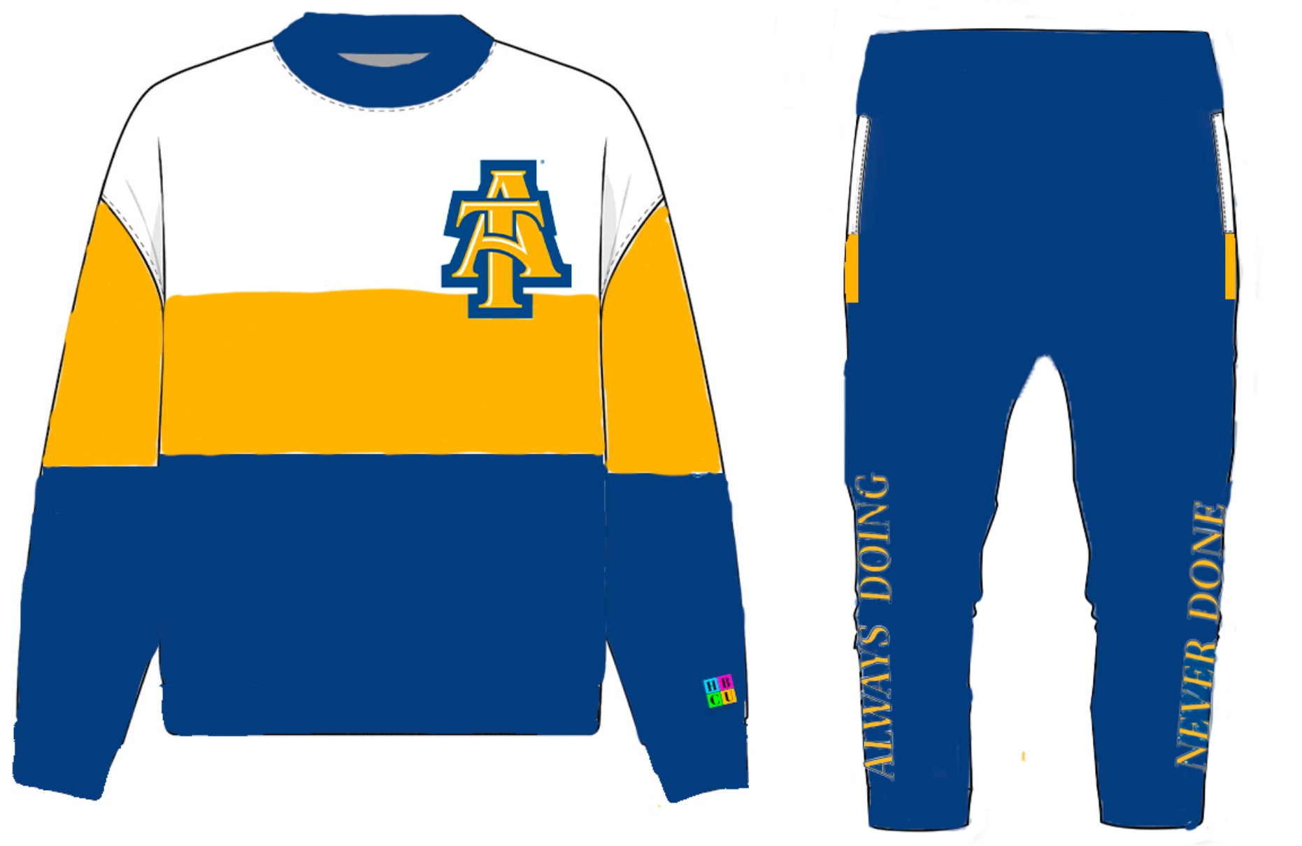 AGGIE UNISEX KIDS CREW SWEATSUITS