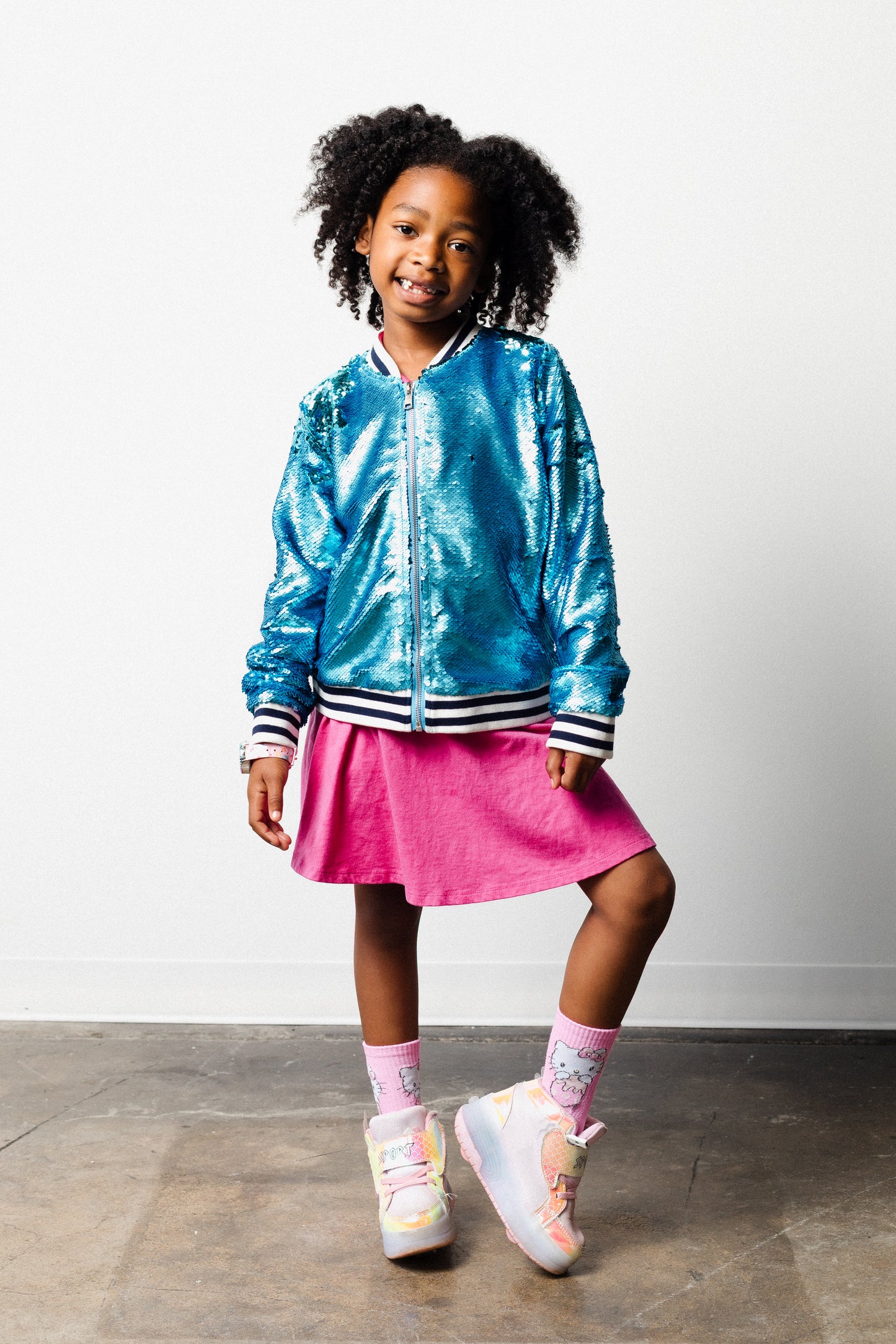 Jackson State Girl's Blue Sequin Bomber Jacket G