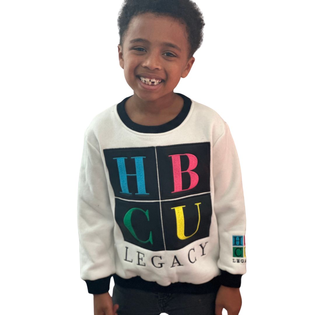 Black and White HBCU Legacy Kids Crewneck