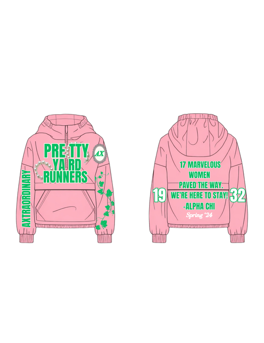 AKA “Pretty Yard Runners” Windbreaker Jacket 💗💚