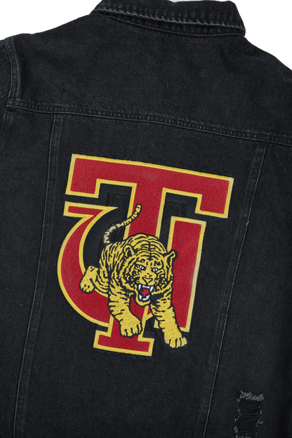 Tuskegee Tigers -Black Denim Jacket Adult