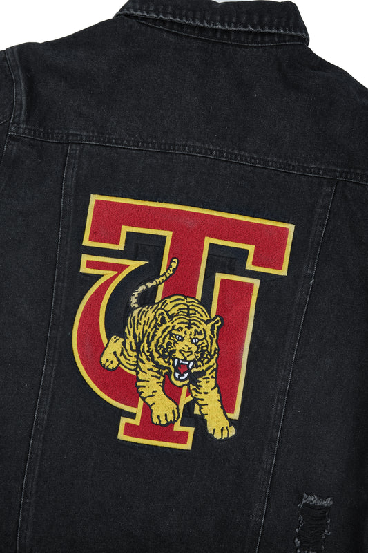 Tuskegee Tigers -Black Denim Jacket Adult