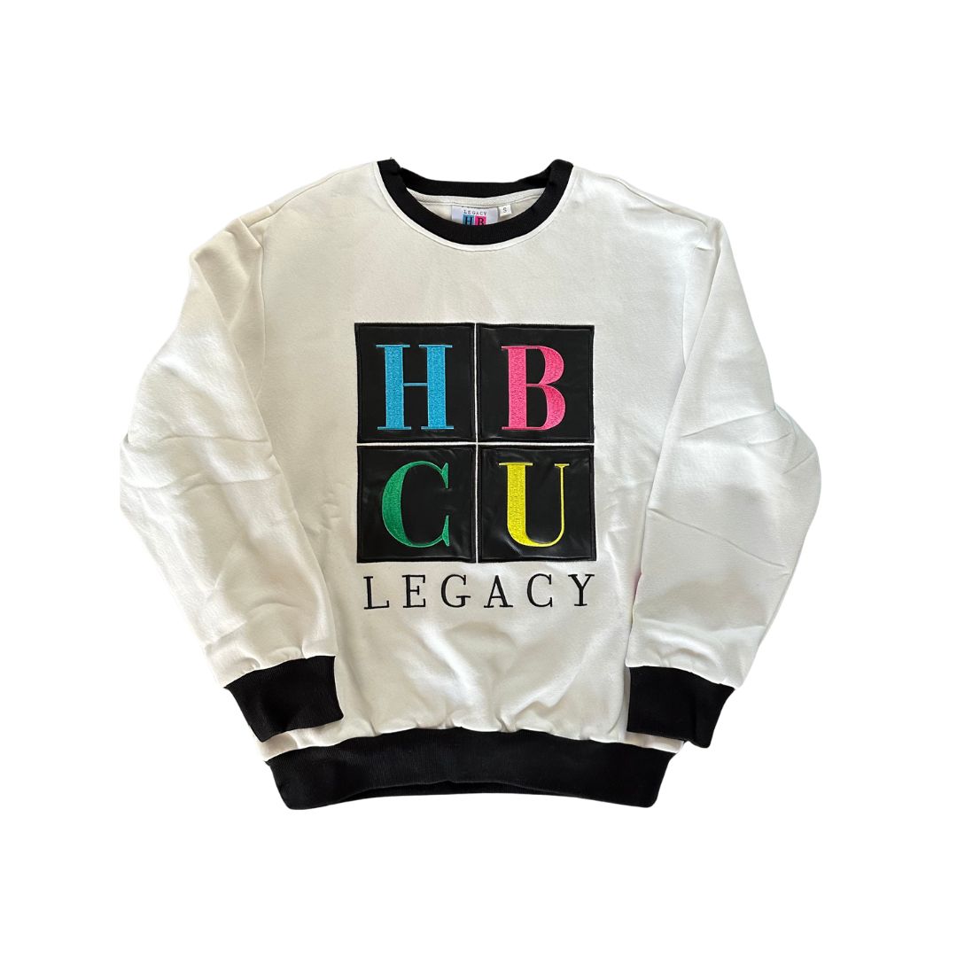 White & Black - HBCU Legacy Adult Crewneck