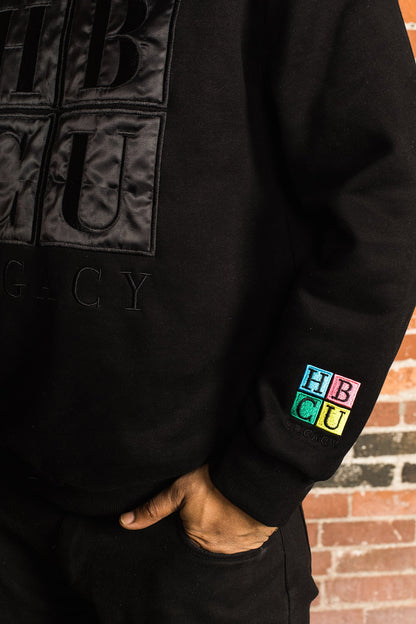 HBCU Legacy Adult Crewneck- Black on Black