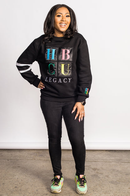 HBCU Legacy Adult Crewneck- Color on Black