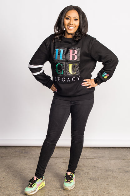 HBCU Legacy Adult Crewneck- Color on Black