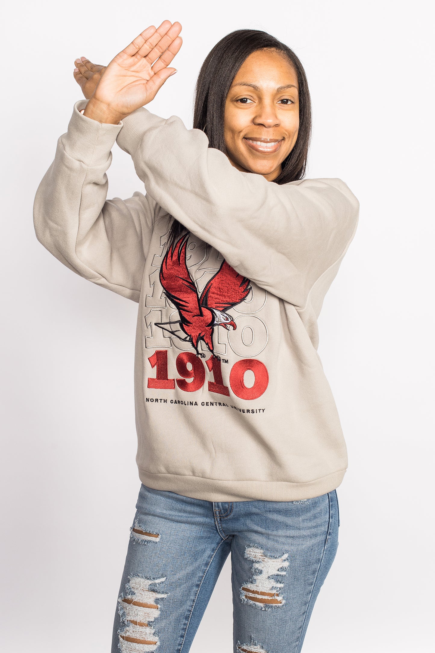 1910 NCCU Eagle Adult Crewneck