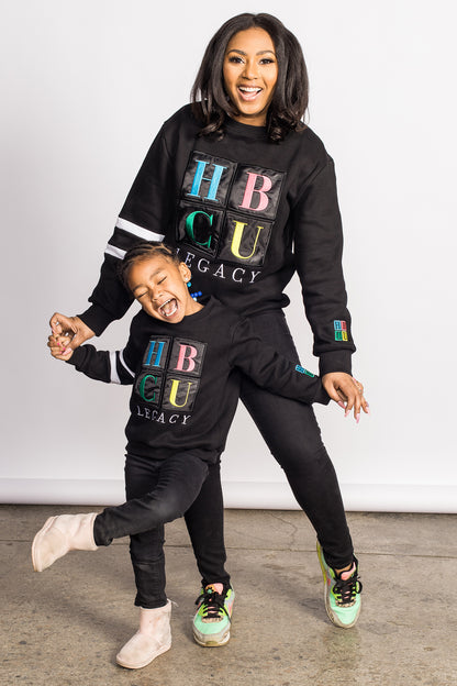 HBCU Legacy Adult Crewneck- Color on Black