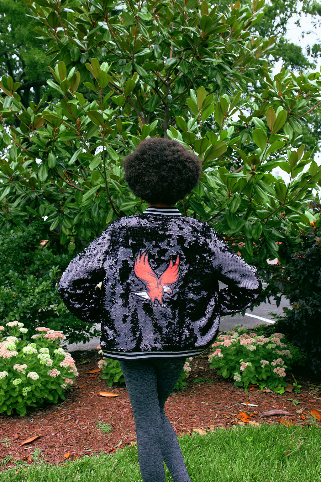 NCCU Eagle Youth Sequin Bomber Jacket